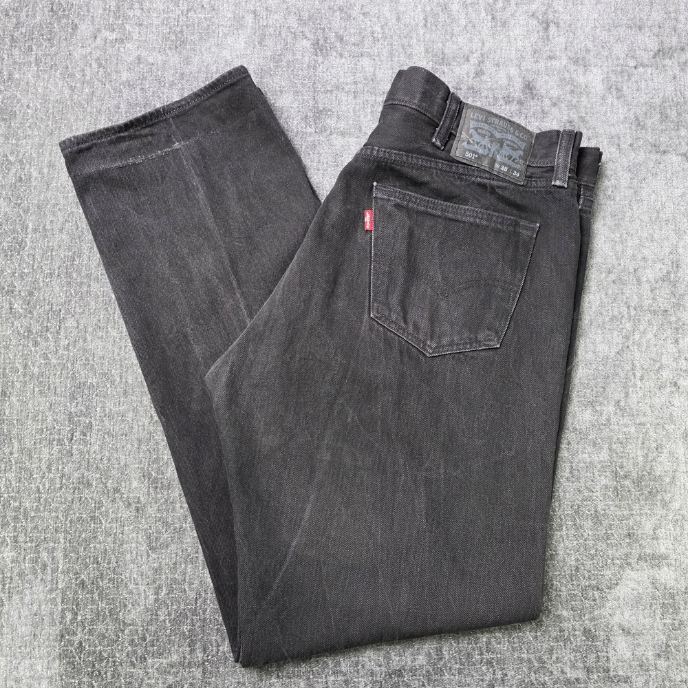 Levis 501 Jeans Mens 38x34 Black Button Fly Western Cowboy Hip Hop Street Rap